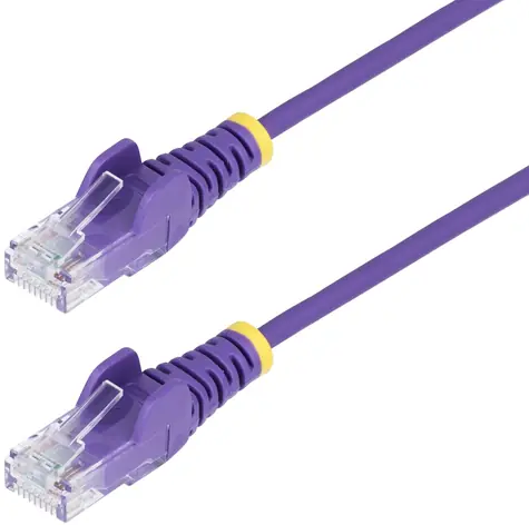 StarTech CAT6 Slim fialová (N6PAT100CMPLS) / Síťový kabel / RJ-45 / 1 m / PoE