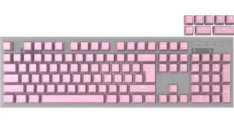 Genesis Lead 300 Double Shot Keycaps růžová / Sada náhradních kláves / 112 ks / ABS / US layout