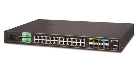Planet IGS-6325-20T4C4X / Switch průmyslový L3 / 20x 1Gb RJ-45 / 4x 1Gb SFP / 4x 10Gb SFP+ / -40 až 75°C / IP30