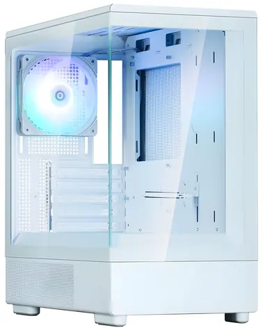 Zalman P10 bílá / PC skříň / Mini Tower / 1x 120mm ARGB fan / 1x USB-A 3.2 Gen2 + 1x USB-C / temperované sklo