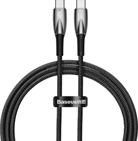 Baseus CADH000701 černá / Kabel USB-C (M) - USB-C (M) / 1 m / 100W