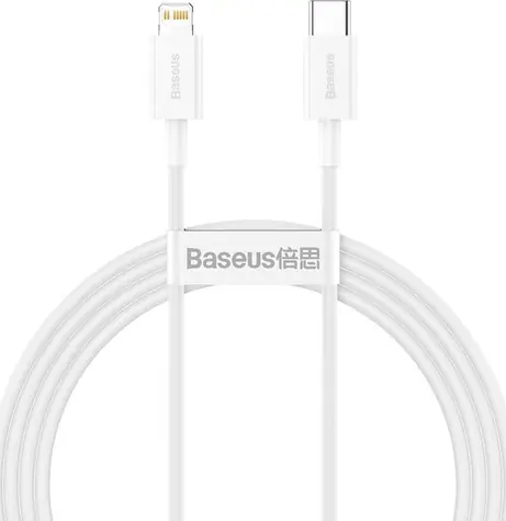 Baseus CATLYS-B02 bílá / Kabel / USB-C - Lightning / 1,5 m