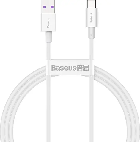 Baseus CATYS-02 bílá / Kabel USB-A (M) - USB-C (M) / 1 m