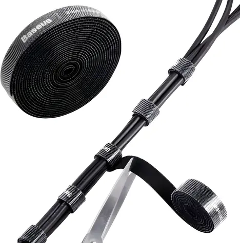 Baseus BSU9020 černá / Organizér kabelů / Velcro pásek / 50 cm