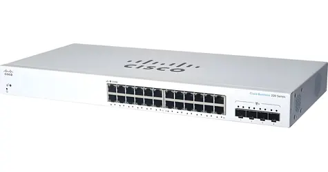Cisco CBS220-24FP-4X-EU REFRESH / Switch / 24x RJ-45 1Gbps / 4x SFP+ / PoE+ 301-400W
