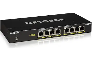 Netgear GS308PP-100EUS / Switch / 8x Gigabit RJ45 / Unmanaged / PoE+ 802.3at / 100 W