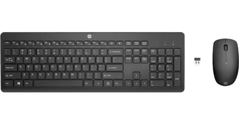 HP 235 Combo černá / Bezdrátový set / Klávesnice + myš / USB / CZ/SK/ENG