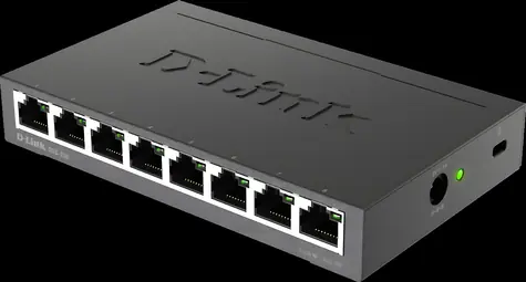 D-Link DGS-108 / Switch / 8-port / 10/100/1000 Mbps / neřízený / kovové provedení