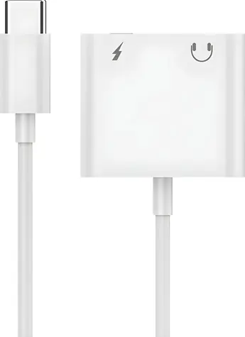 Gembird A-CM-3.5FP-01 bílá / Audio adaptér / USB-C na jack 3,5mm / průchozí nabíjení USB-C