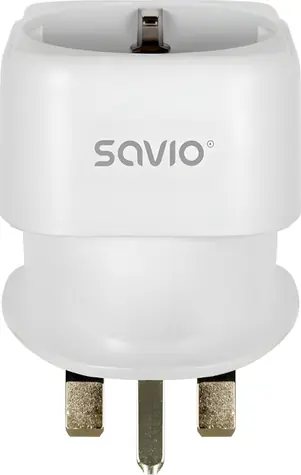 Savio AP-04 / Cestovní adaptér / EU zásuvka / UK zástrčka typ G