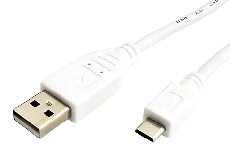 OEM bílý / Kabel USB-A - microUSB B / 5pin / 1,8 m