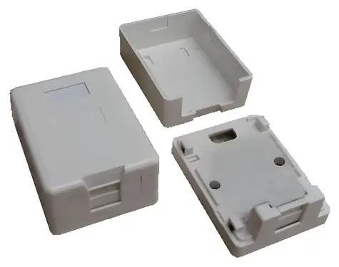 DATACOM / Datová zásuvka / 1x RJ45 keystone / na omítku / protiprachová