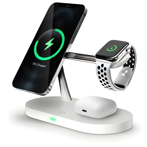 CONNECT IT MultiCharge 5v1 MagSafe bílá / Bezdrátová nabíječka / Fast Charge