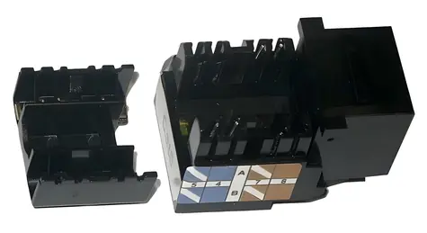 XtendLan RJ45 CAT6 černá / Keystone modul / UTP / narážecí