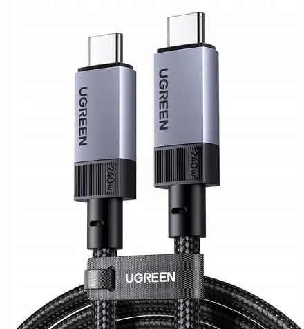 Ugreen kabel USB-C (M) - USB-C (M) 1m šedá / USB-C kabel / 40 Gbit/s / Rychlé nabíjení