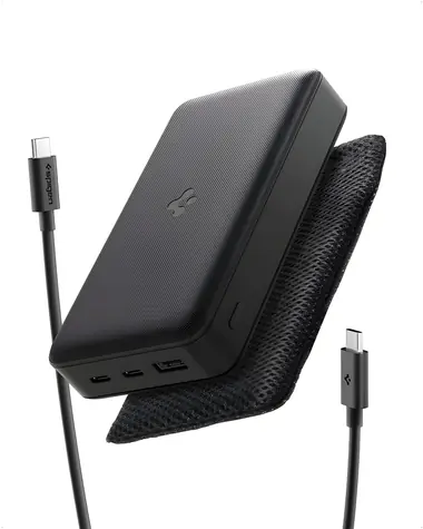 Spigen Essential EA3030 černá / Powerbanka / 30 000 mAh / 30W / USB-C + USB-A