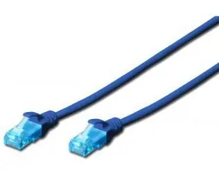 Digitus DK-1512-005/B modrá / Patch kabel / Cat5e / U/UTP / PVC / 0,5 m