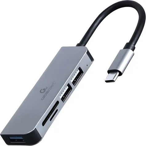Gembird UHB-CM-CRU3P1U2P2-01 / USB-C hub / 3x USB-A / Čtečka SD/microSD