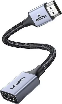Ugreen 15518 černá / Kabel HDMI (M) - HDMI (F) / 0,15 m