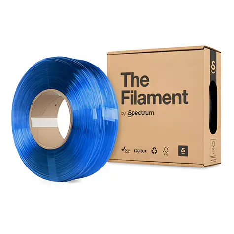 The Filament ReFill PETG transparent blue / Tisková struna / 1,75 mm / 1 kg
