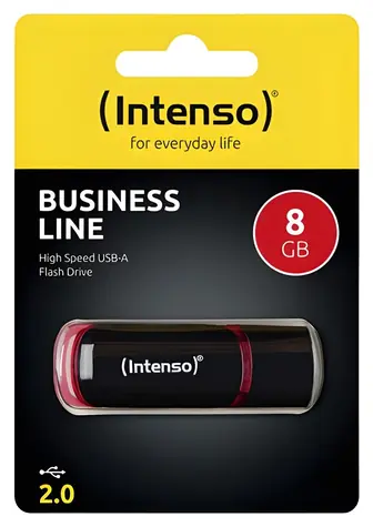 Intenso Business Line 8GB černá / Flash disk / USB-A 2.0 / čtení: 28 MB/s / zápis: 6,5 MB/s