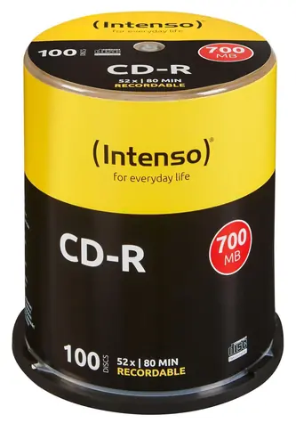 Intenso CD-R 700MB 52x / CD-R disk / Spindl 100 ks