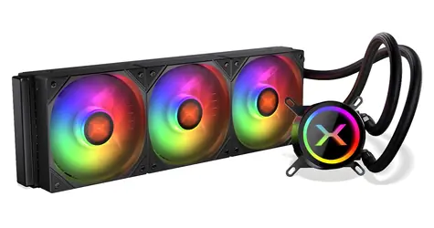 Krux HydroX 360 ARGB černá / AIO vodní chladič CPU / 3x 120 mm / 600–1800 RPM / AMD + Intel