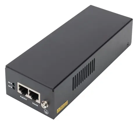 Digitus DN-95109 černá / PoE injektor / Gigabit Ethernet / 802.3bt / 85 W