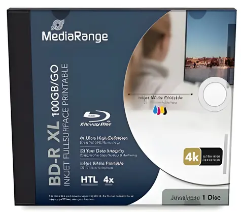 MediaRange BD-R XL 100GB / Blu-ray médium / 4x / potisknutelný