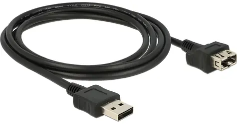 Delock 83665 černá / Prodlužovací kabel USB 2.0 A (M) - USB 2.0 A (F) / 2m