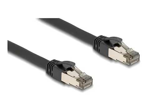 Delock síťový kabel RJ45 Cat.6a U/FTP 10 m černá / Síťový kabel / nerezový vnitřní plášť