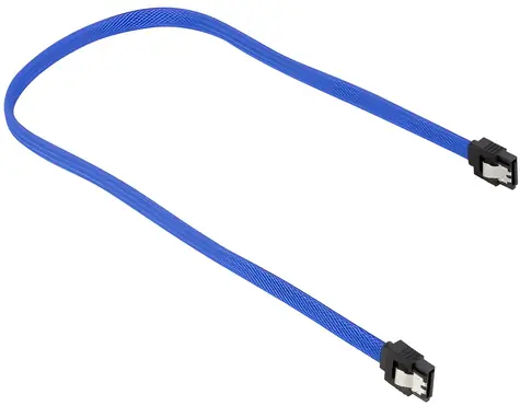 Sharkoon SATA III modrá / SATA kabel / 6 Gb/s / 30 cm / opláštěný