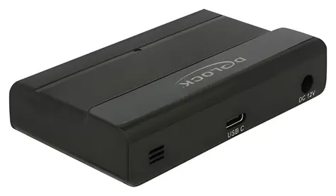 DeLock USB Hub 4portový černá / USB hub / 4x USB-A / USB 3.2 Gen 2 (10 Gbps) / napájecí adaptér