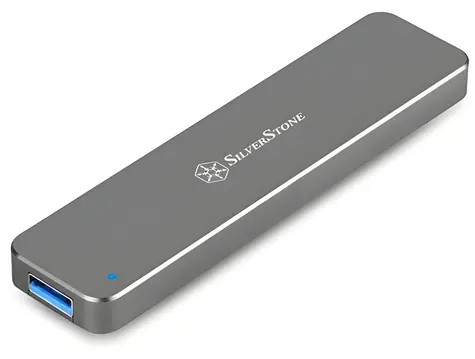 Silverstone SST-MS09C tmavě šedá / Externí box pro M.2 SATA SSD / USB 3.2 Gen 2 10 Gb/s / 2260 & 2280