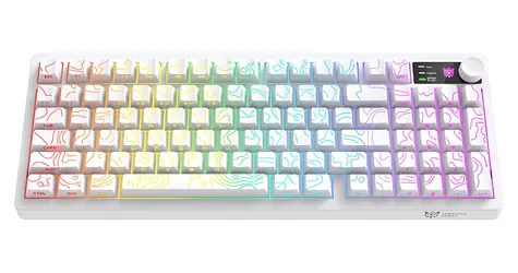 Onikuma MT902 bílá / Herní klávesnice / Bezdrátová / 2,4 GHz / USB-C / RGB