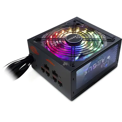 Inter-Tech Argus RGB-750W CM II černá / PC zdroj / 750W / semi-modulární / 80PLUS Gold / 140mm ventilátor