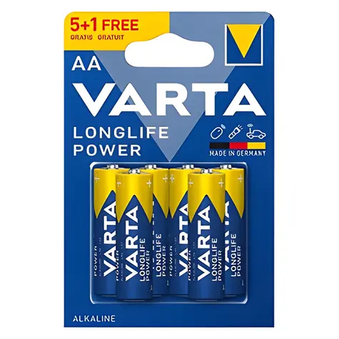 Varta Longlife Power / Tužková baterie AA (LR6) / alkalická / 1,5 V / 6 ks