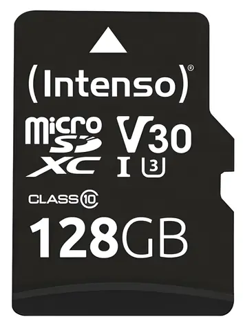 Intenso UHS-I Professional 128 GB černá / Paměťová karta microSDXC / Class 10 / UHS-I / čtení 90 MB/s / vč. SD adaptéru