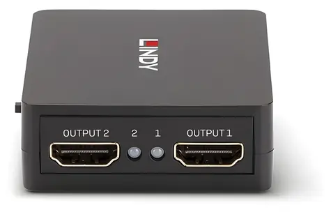 Lindy 38358 černá / HDMI splitter / 2 porty / 18 Gbps / 4K 60Hz / HDCP 2.2