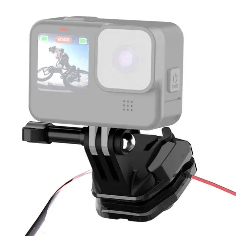 Puluz černá / Držák akční kamery na sklo motocyklu / hliník / pro GoPro, DJI, Insta360