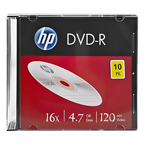 HP DME00085-3 / DVD-R / 4.7 GB / 16x / Slim case / 10 ks