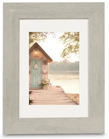 Hama Cottage taupe / Rámeček / Plast / 13×18 cm / Shabby chic / s paspartou
