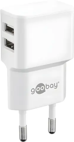 Goobay bílá / Nabíječka / 2x USB-A / 2,4 A