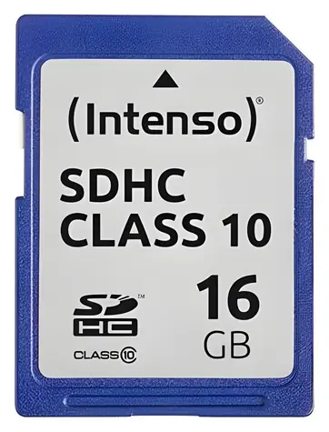 Intenso 16GB / Paměťová karta SDHC / Class 10 / čtení 20 MB/s / zápis 12 MB/s