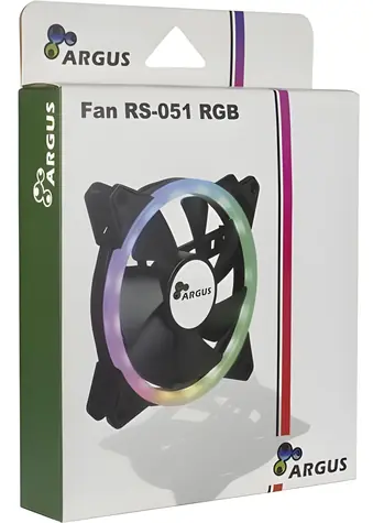 Inter-Tech Argus RS-051 černá / Ventilátor / 120 mm / RGB / 900 ot./min / 2-pin