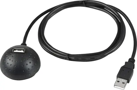 Goobay 68913 černá / Prodlužovací kabel USB 2.0 / se stojánkem / 1,5 m
