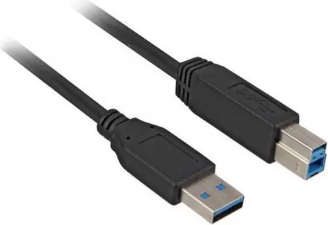 Sharkoon USB-A - USB-B černý / Kabel USB 3.0 / 3 m / 5 Gbit/s