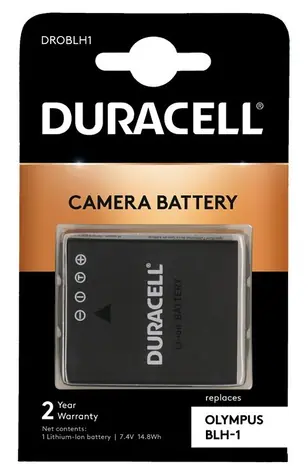 DURACELL Baterie pro Olympus BLH-1 / černá / 2000 mAh / 14 Wh
