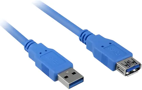 Sharkoon modrá / Prodlužovací kabel USB 3.0 / USB-A / SuperSpeed 5 Gbps / 3 m