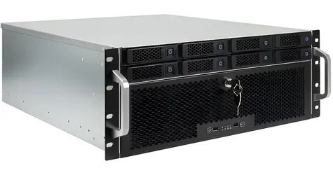 Inter-Tech IPC 4U-4708 černá / Serverová skříň / 4U / ATX, E-ATX / 8x hot-swap 3,5